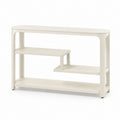 Konsolentisch Weiß aus MDF mit 3 Ablagen 120 x 30 x 80 cm