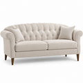 2-Sitzer Sofa Creme Polyester 170 x 86 x 82 cm
