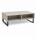 Couchtisch Taupe MDF rechteckig mit 2 offenen Fächern 100 x 60 x 40 cm